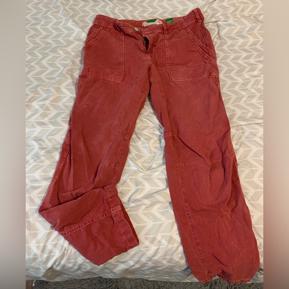 anthropologie red pants